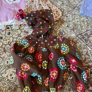 Gymboree Brown Hoodie with Colorful Dots